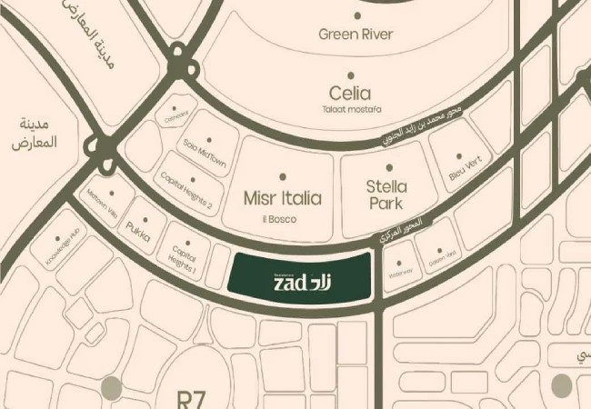 موقع-كمبوند-زاد-ريزيدنس-العاصمة-الادارية