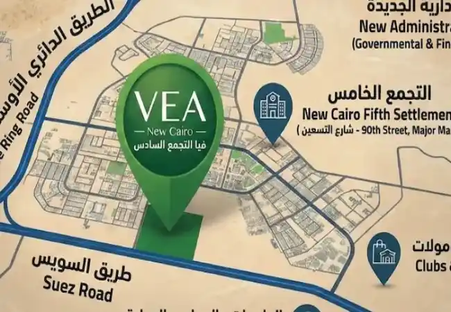 موقع-مشروع-فيا-التجمع-السادس-من-شركة-الكازار