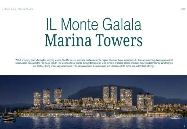 مارينا تاورز المونت جلالة (19839)20+ Marina Towers IL Monte Galala احدث مراحل المونت جلالة