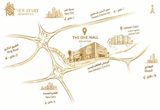 مول ذا وان المقطم (19839)20+ The One Mall El Mokattam 9 موقع مول ذا وان المقطم